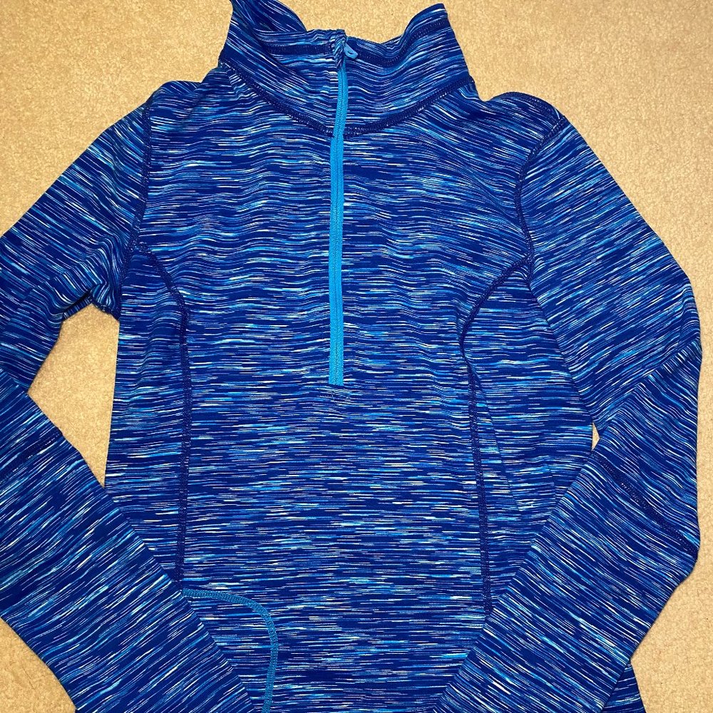 Blue Athletic Long Sleeve Shirt